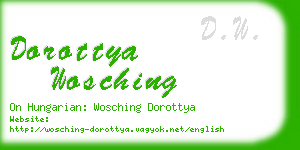 dorottya wosching business card